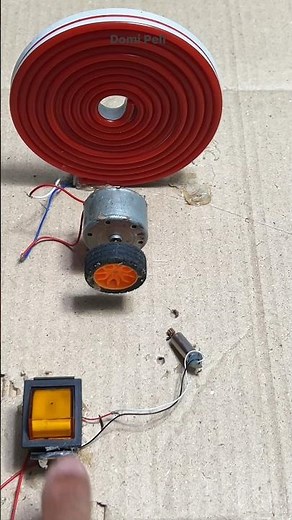Dc motor running Neon light with mini motor #dcmotor #dynamo #project