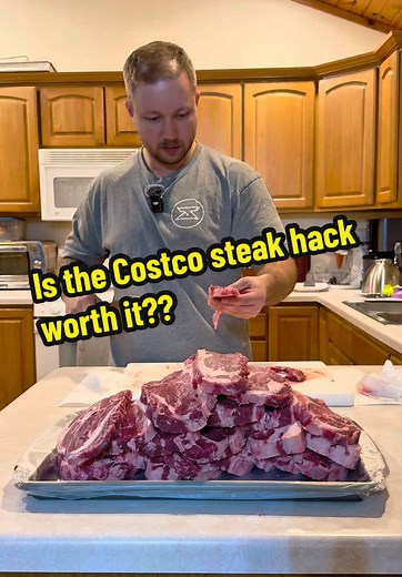 Is the @Costco Wholesale steak hack worth it? I compared prices at @Walmart to see if they stack up. I’m just trying to save some meat money. 🤷‍♂️ #costco #costcoguys #costcofinds