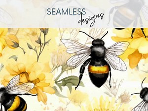 Bumble Bee Digital Wallpaper, Musterdesign Digital, Grafik Bundle, Digitales Papier, Scrapbooking, Web Hintergrund - Etsy.de