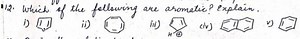 Which of the following are aromatic? Explain.... | Filo