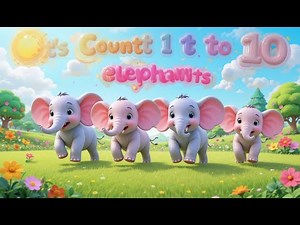 Elephant Counting | Learn Numbers 1 to 10 with Elephants for Toddlers & Preschoolers