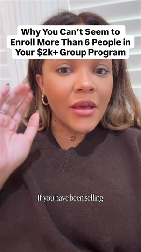 Jereshia Hawk on Instagram: "So, why is your scaleable offer NOT scaling… [Make sure to watch until the half way point for super specific examples you can screenshot] This is the golden question that creates frustration after we’ve finally launched our high ticket group coaching program. We originally think we need more leads, so we spend months wasting money prematurely on paid ads 🙃 At least it’s a tax write off if nothing else good came from it Then we think we need bigger launch events, so