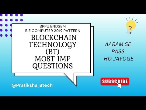 BT Endsem Most IMP Questions 2019 Pattern Blockchain Technology #sppu#engineering#exam #blockchain