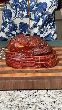 Candy-glazed Twice Smoked Ham 🔥 #smokedham #bbq #recipe #lunchbox
