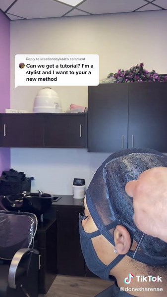 Reply to @kreationsbykaat how to get your Glueless cap to stick and not slip and slide #quickweavetutorial #gluelessquickweave #clevelandhairstylist