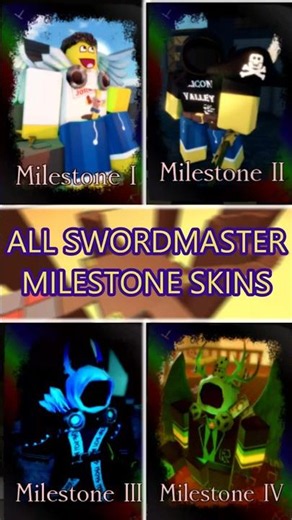 ALL SWORDMASTER MILESTONE SKINS - #roblox #forsaken #forsakenroblox