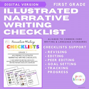 First Grade Narrative Writing Checklist | Distance Learning | Google Classroom