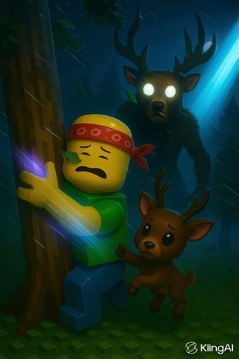 Aliens attack Noob 🚀👽😁 99 nights in the forest #roblox #youtubeshorts #robloxanimation