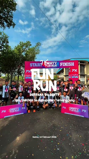 Hari ini Sabtu, 14 Februari 2026 murid SRMA 16 Temanggung mengikuti kegiatan Fun Run tingkat SMA/SMK/MA Se-Kabupaten Temanggung bersama Bu Denty dengan rute start-finish: GOR Bambu Runcing Temanggung. Syukur alhamdulillah salah satu dari murid kami mendapatkan peringkat ke-10 atas nama Hendra kelas XC, bagi anak-anak yang belum berkesempatan kalian semua sudah hebat dan menunjukkan bahwa SRMA 16 Temanggung mampu bersaing sehat dalam keikutsertaan kegiatan olahraga. Terima kasih anak-anak hebat ✨