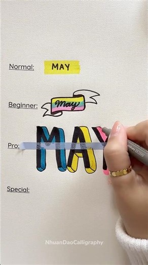 Easy Title and Banner Ideas for May ✨ #shorts #nhuandaocalligraphy #may