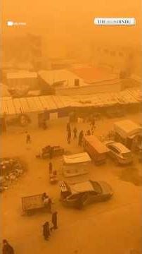 Sandstorm hits tent camps housing displaced families in Gaza