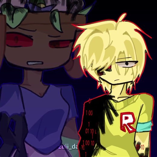 duo same ability :v||warning not ship!!||John doe||bassie||Dandy world||forsaken|| #fyppppppppシ #art