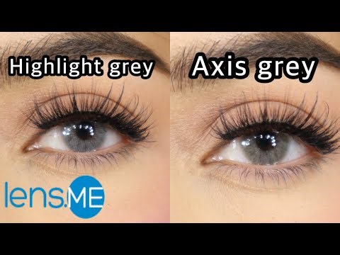 Onya Colored Contacts Review | NEW Color HIGHLIGHT GRAY on Brown Eyes
