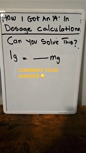 Dosage Calculations for Nursing Students | Easy Conversions 💊 #NursingStudent