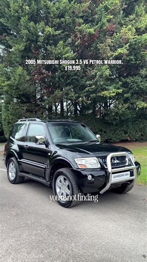 FOR SALE Mitsubishi Shogun 3.5 V6 Warrior 3 Door Automatic £19,995 2005/55 Only 29,000 miles from new 1 elderly lady owner from new 17 service stamps with invoices Cambelt changed 2 keys All original book packs & manuals Absolutely immaculate throughout Finished in black with full black leather Automatic transmission Heated seats Climate control Electric driver’s seat Cruise control Electric windows & central locking 18” alloy wheels Full chrome pack with bull bar & rear bars Side steps Rear par
