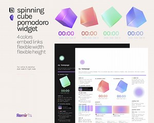 Spinning Cube Pomodoro Widget ⊹ Notion & Obsidian ⊹ Improve Your Study Techniques With This Pomodoro Timer Embedded Straight Into Your Notes - Etsy Canada