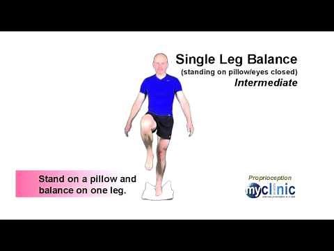 Proprioception Series - Single Leg Balance (pillow/eyes closed)