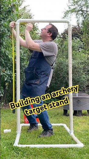 I built an archery target stand from PVC pipe!