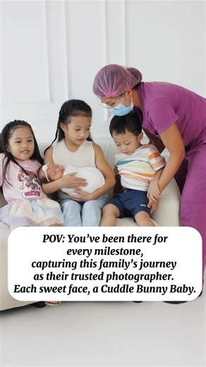 POV: You’ve been there for every milestone, capturing this family’s journey as their trusted photographer. Each sweet face, a Cuddle Bunny Baby. | Cuddle Bunny
