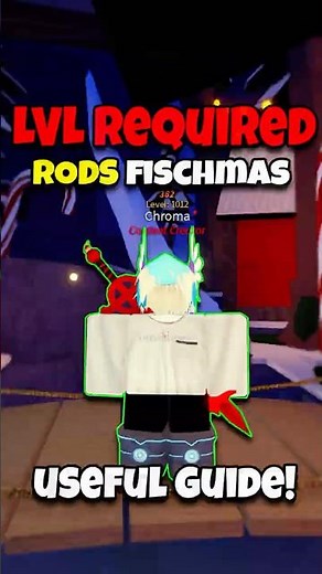 All Rod Level Requirements in Fisch 🎅 #shorts