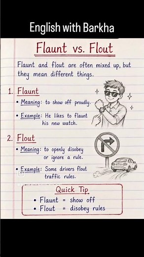 Flaunt or Flout? Learn the Difference in 30 Seconds! #shorts #easyenglishevery