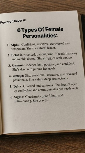 👀"6 type of female personality you should know."#shorts#phsycology