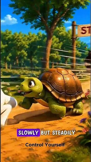 The Tortoise and the Hare 🐢🐇 | Moral Story in English #shortsmaya