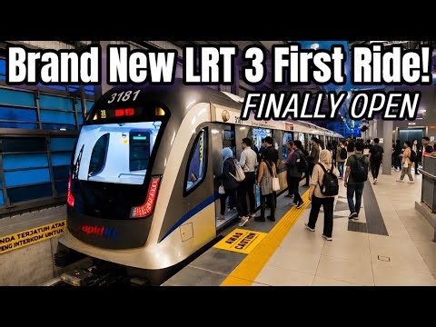 Shah Alam Line First Ride | Travelling on Malaysia's Brand-New LRT 3 Train! 🚆🇲🇾