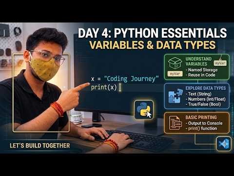Variables & Data Types Explained 💻 | Python for Beginners (Day 4 Coding Journey)