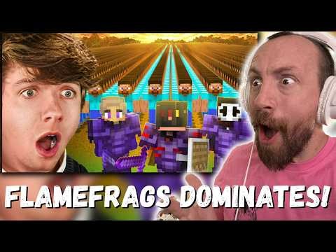FLAMEFRAGS DOMINATES! Karl 1000 Hunters vs Minecraft's Deadliest Players (REACTION!) w/ ClownPierce