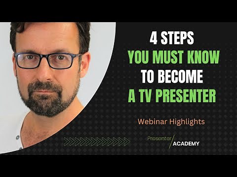 How to become a TV Presenter with Brian Naylor. Webinar highlights.