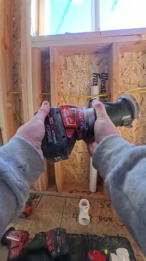 I should have ran my pipe through the window #plumber #plumbing #tradesman