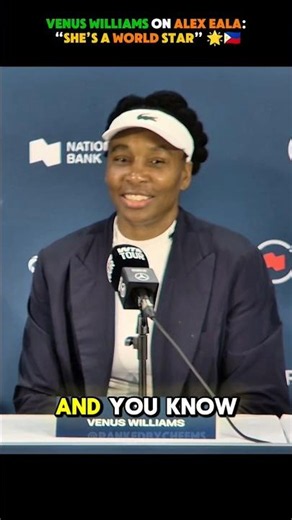 Venus Williams Calls Alex Eala a “WORLD STAR” 🌟 | NBO 2026 🇵🇭