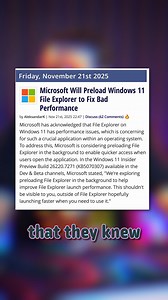 96K views · 2.1K reactions | Hey guess what. Microsoft’s stupid plan to preload File Explorer to make it faster actually is a BAD idea! | UFD Tech | Facebook