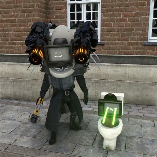 The TV Man family faces off against the fake Skibidi TV Man team. #skibiditoilet #funny