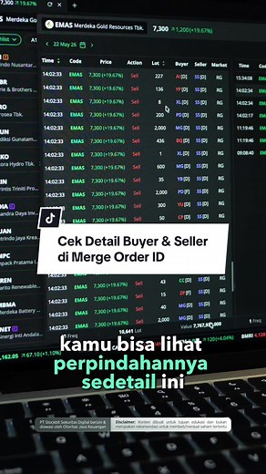 Coba Merge Order ID di Running Trade Stockbit! Partial order bisa digabung kembali menjadi satu order berdasarkan Order ID, analisa transaksi big money jadi lebih jelas. Stockbit Built For Serious Stock Traders. #stockbit #fiturstockbit #mergerorderid