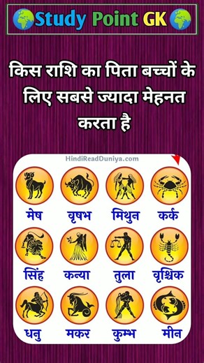 किस राशि का पिता बच्चों के लिए सबसे ज्यादा मेहनत करता है #gkinhindi #astrology #facts #sciencegk #gk