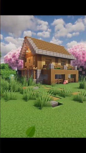 Minecraft Ultimate Starter House 🏡 Storage + Farm + Animal Shelter! #minecraft #survival