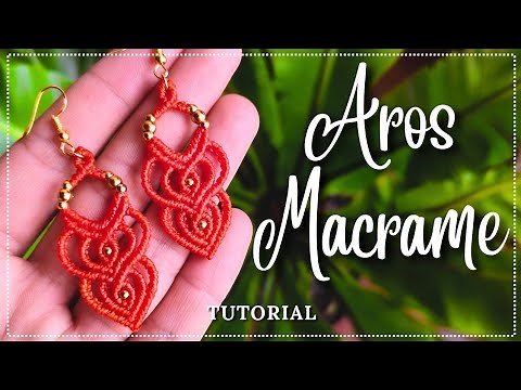 ARETES BOHO CHIC | Como hacer AROS EN MACRAME | TUTORIAL PASO A PASO