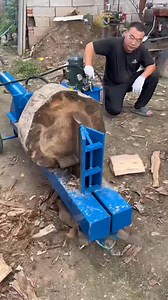 Hydraulic Press magic : Watch thick oak break like butter!#ASMR #hydrauliclogsplitter | Li Ya