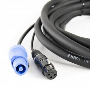 [Hot Item] DMX /XLR Hybird Combi Combo Cable to Powercon True1 Speaker Cable Power Extension Cord for Stage Lighting