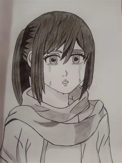 sketch of mikasa from attack on Titans #Anime #art #YouTube @ananyaschannel8977