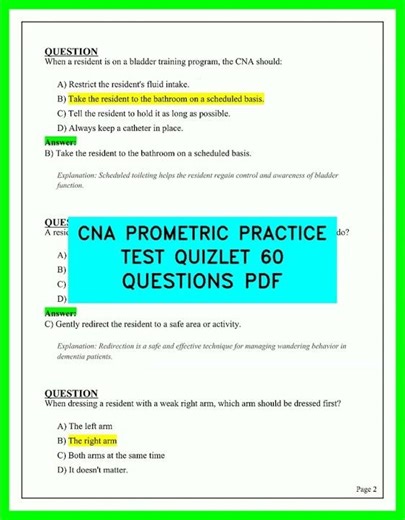 Pass the 2026 Prometric CNA Exam: 60 Essential Practice Questions and Study Guide PDF