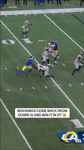 SEAHAWKS WIN IT ON THE 2-PT CONVERSION 🤑 #nfl #seahawks #nflbetting #rams #tnf