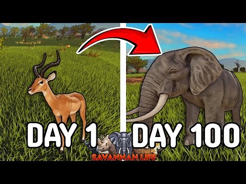 Surviving 100 DAYS in Savannah life! | ROBLOX Savannah Life
