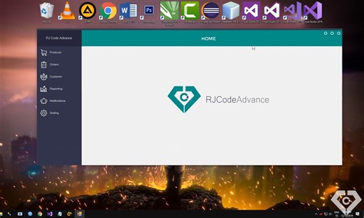 03-现代扁平 UI、随机多色、突出显示按钮-活动表单、WinForm、C#、V-0.1