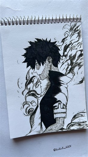 Pencil sketch Dabi from MY HERO ACADEMIA #shorts #sketch