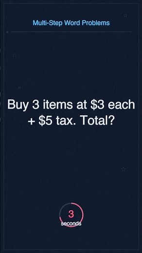 Can you solve this before the timer? ⏱️ Multi-Step Word Problems!