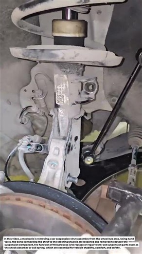 Satisfying Strut Removal! Car Suspension Repair in Action.