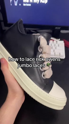 How to Lace Rick Owens Jumbo Laces Tutorial